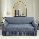 Velvet Stuff Zebra Style Sofa Cover - Gray