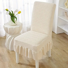 Jacquard Velvet Chair Cover Skin Colour