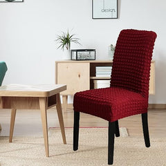 Bubble Style Fitted Chair Cover Maroon