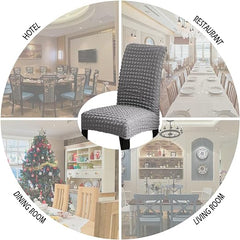 Bubble Style Fitted Chair Cover Silver Gray