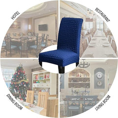 Bubble Style Fitted Chair Cover Blue