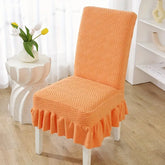 Jacquard Velvet Chair Cover Golden
