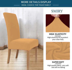 Imported Mash Fitted Chair Cover Golden