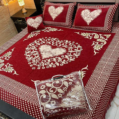 4Pc Velvet Jaquard Bedsheet VJD 025