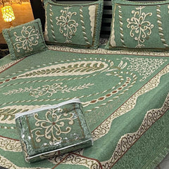 4Pc Velvet Jaquard Bedsheet VJD 028