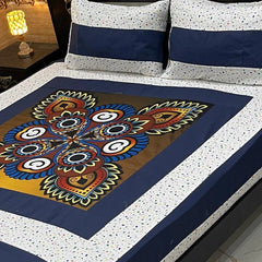 Digital gold panel bedsheet DGT0745