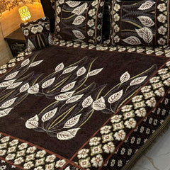 4Pc Velvet Jaquard Bedsheet VJD 037
