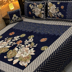 4Pc Velvet Jaquard Bedsheet VJD 039