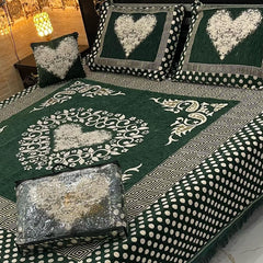 4Pc Velvet Jaquard Bedsheet VJD 058