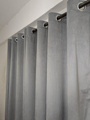 Premium Malai Velvet Curtain Panel – Soft Export Quality, 55" x 92"