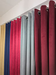 Premium Malai Velvet Curtain Panel – Soft Export Quality, 55" x 92"