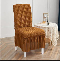 Premium Bubble Frilled Chair Cover Cooper