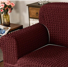 New Turkish Bubble Sofa Cover Maroon
