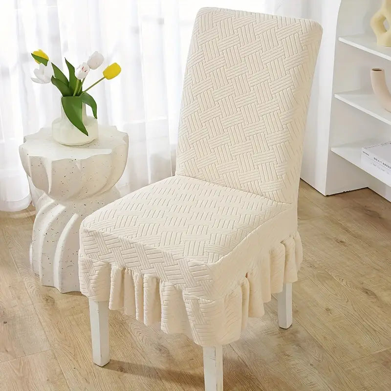 Jacquard Velvet Chair Cover Skin Colour