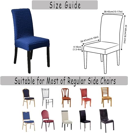 Bubble Style Fitted Chair Cover Blue