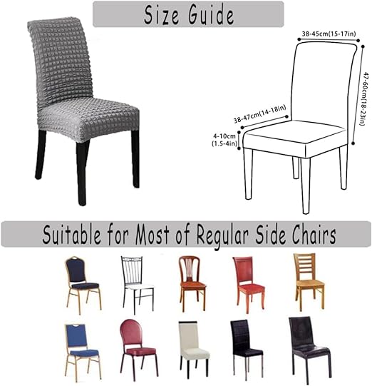 Bubble Style Fitted Chair Cover Silver Gray