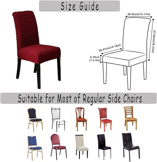 Bubble Style Fitted Chair Cover Maroon
