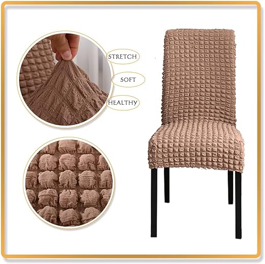 Bubble Style Fitted Chair Cover Khaki