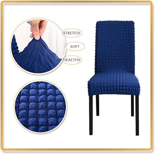 Bubble Style Fitted Chair Cover Blue