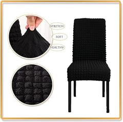 Bubble Style Fitted Chair Cover Black