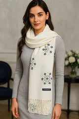 Women’s Warm Winter Pashmina Wool Shawl -(D#8035)