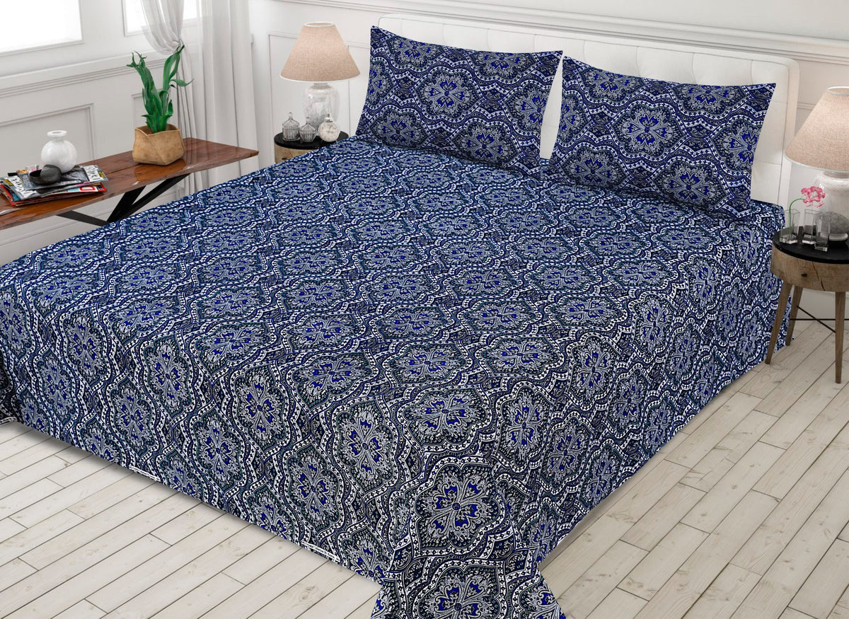 Cotton Satin King Size Bed Sheet STN 046