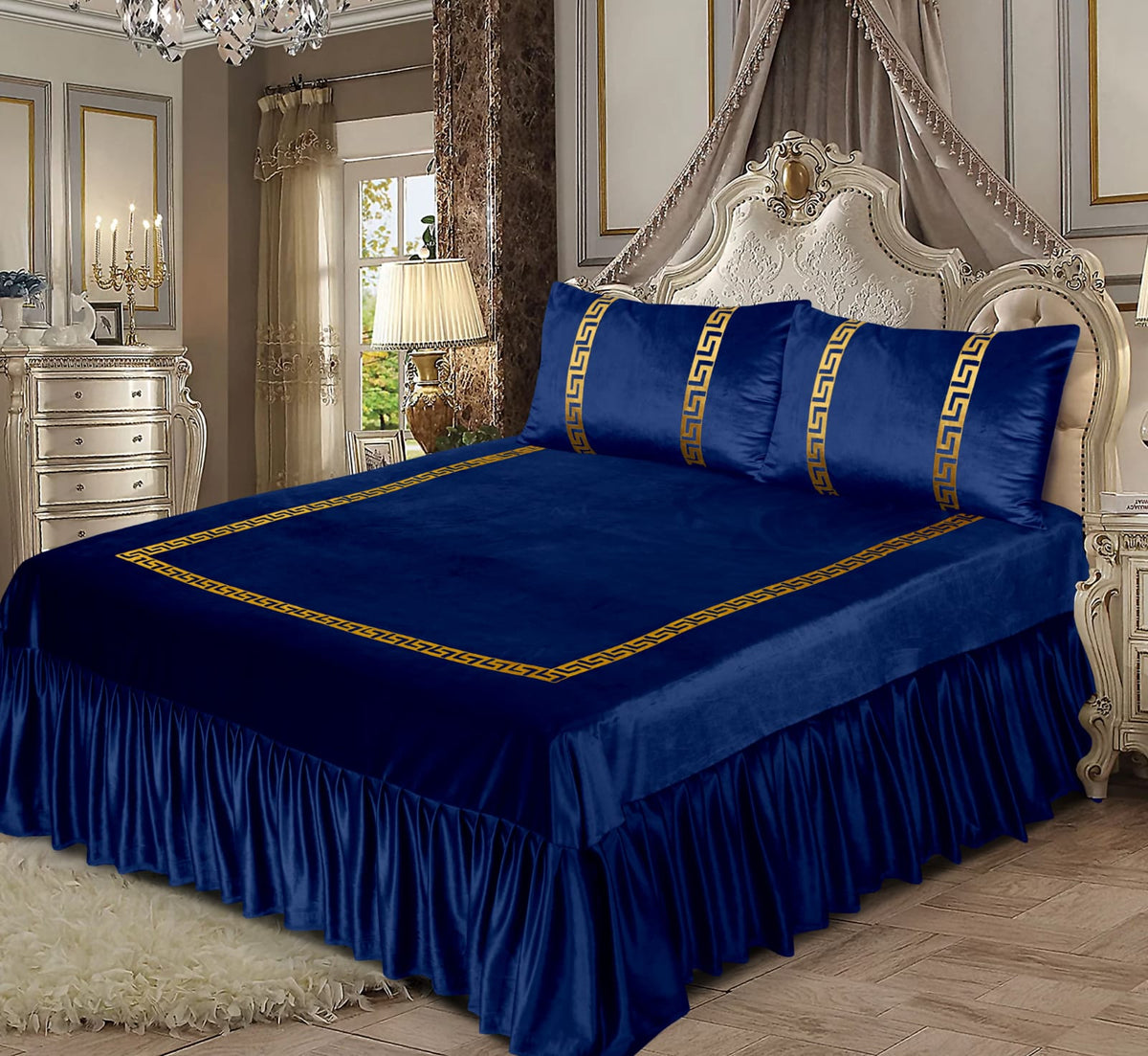 3 Pcs velvet Bedsheet Set VFR 08