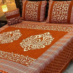 4Pc Velvet Jaquard Bedsheet VJD 027