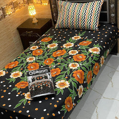 4 Pcs Single Pair Bedsheets (2x single bed sheets) 8881
