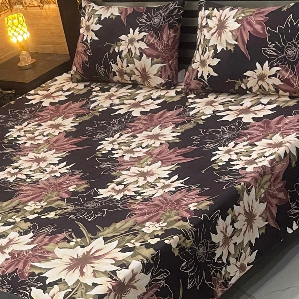 Cotton Satin King Size Bed Sheet STN 050