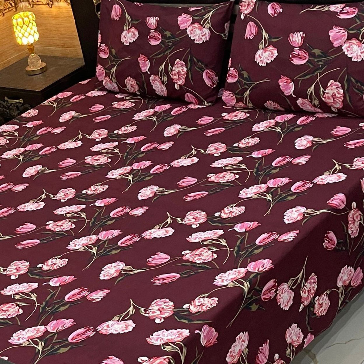 Cotton Satin King Size Bed Sheet STN 052