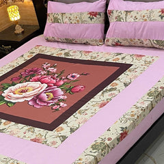 Digital gold panel bedsheet DGT0744