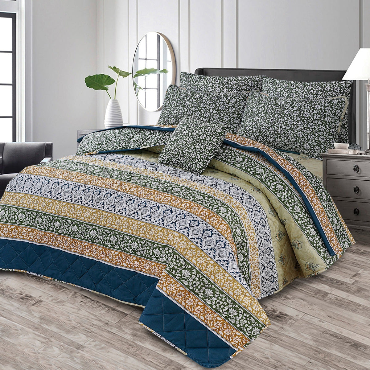 7 Pcs Comforter Set King Size Design KCC 95