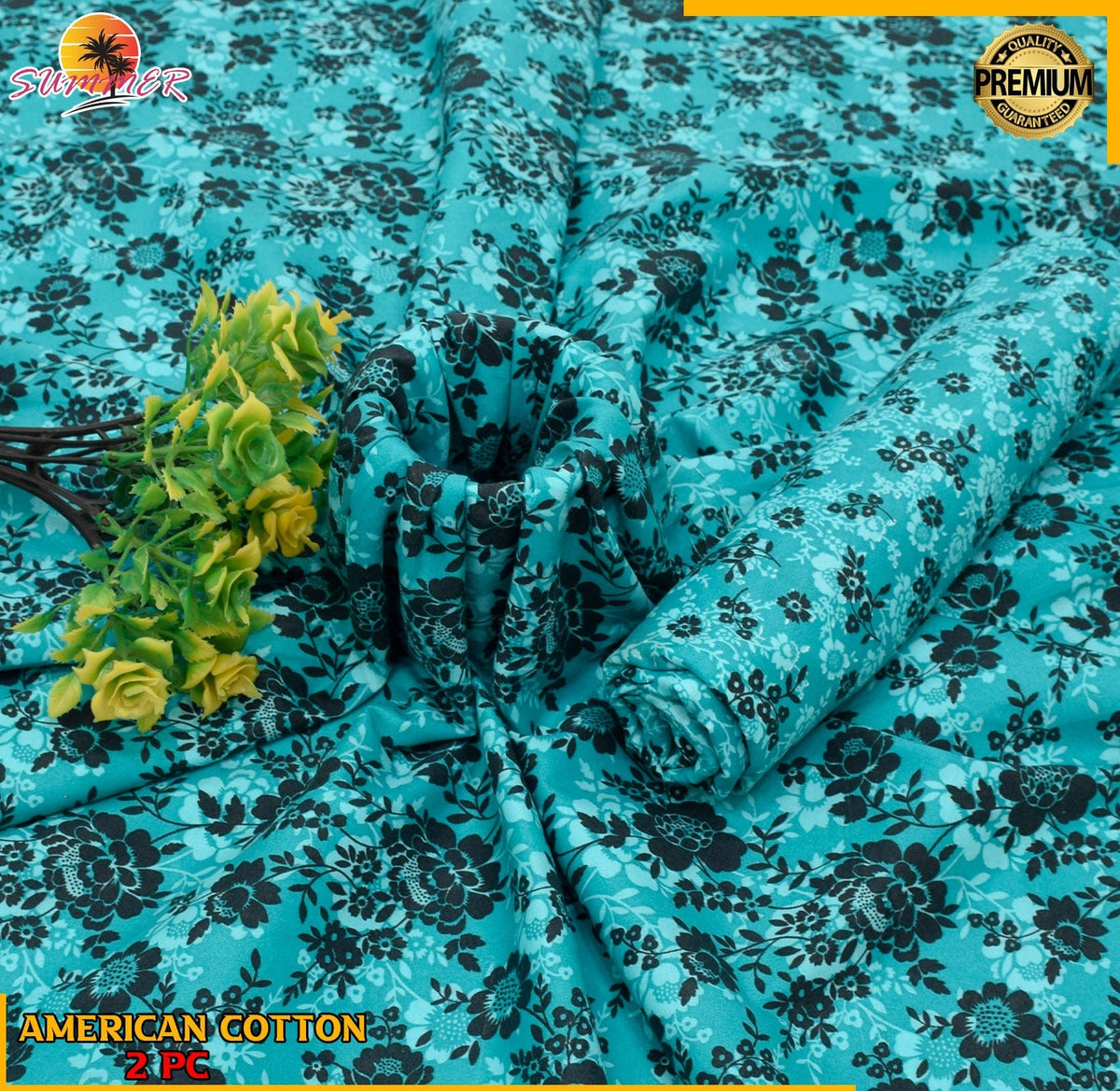 2 Piece – Cotton Digital Print Suit ( Design LS151)