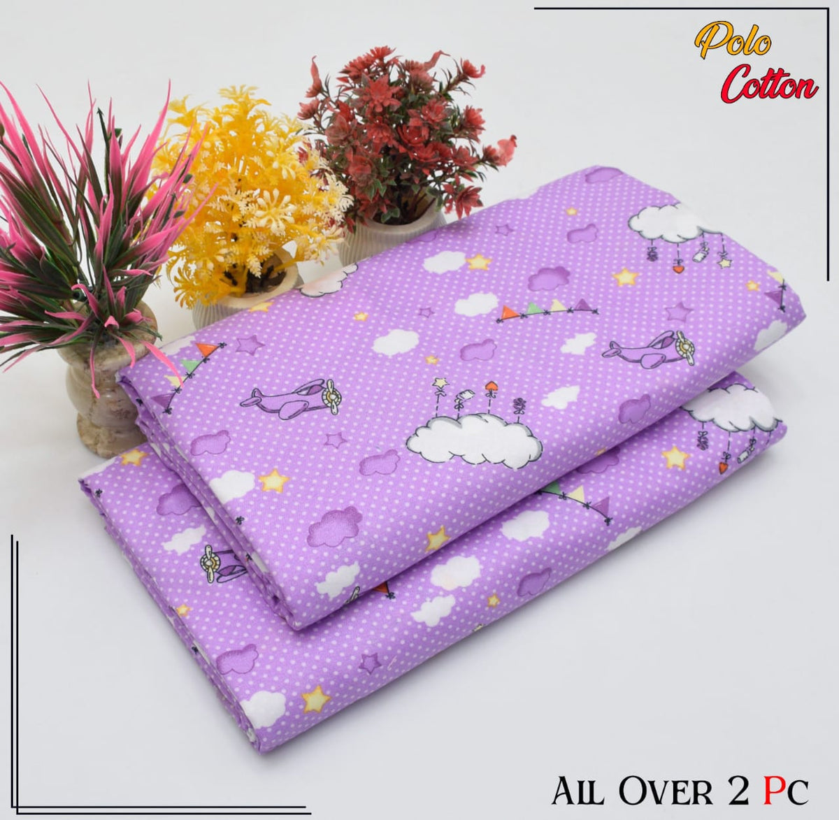 2 Piece – Cotton Digital Print Suit ( Design LS188)