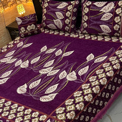 4Pc Velvet Jaquard Bedsheet VJD 034
