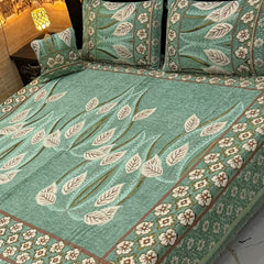 4Pc Velvet Jaquard Bedsheet VJD 036