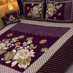 4Pc Velvet Jaquard Bedsheet VJD 042