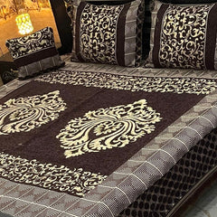 4Pc Velvet Jaquard Bedsheet VJD 047