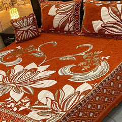 4Pc Velvet Jaquard Bedsheet VJD 049