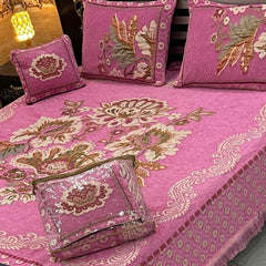 4Pc Velvet Jaquard Bedsheet VJD 052