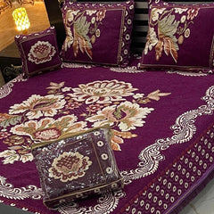 4Pc Velvet Jaquard Bedsheet VJD 054