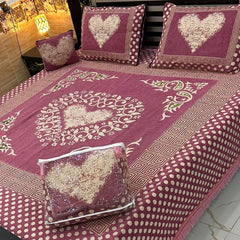 4Pc Velvet Jaquard Bedsheet VJD 055