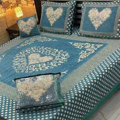 4Pc Velvet Jaquard Bedsheet VJD 057