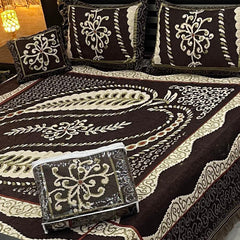 4Pc Velvet Jaquard Bedsheet VJD 064