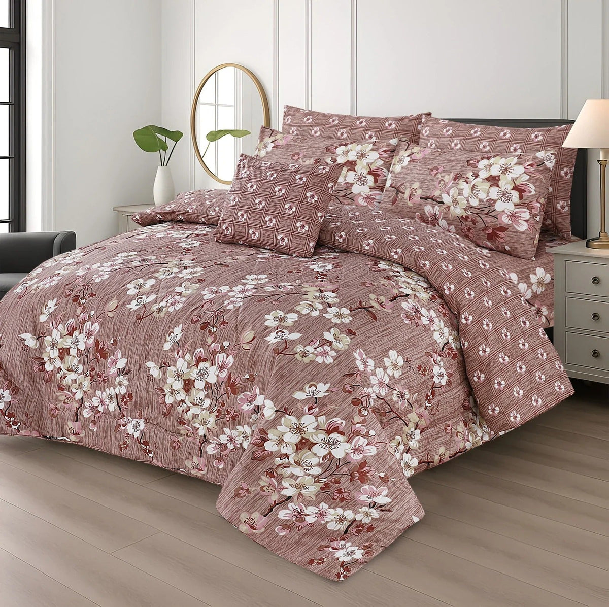7 Pcs Comforter Set King Size Design KCC 00357