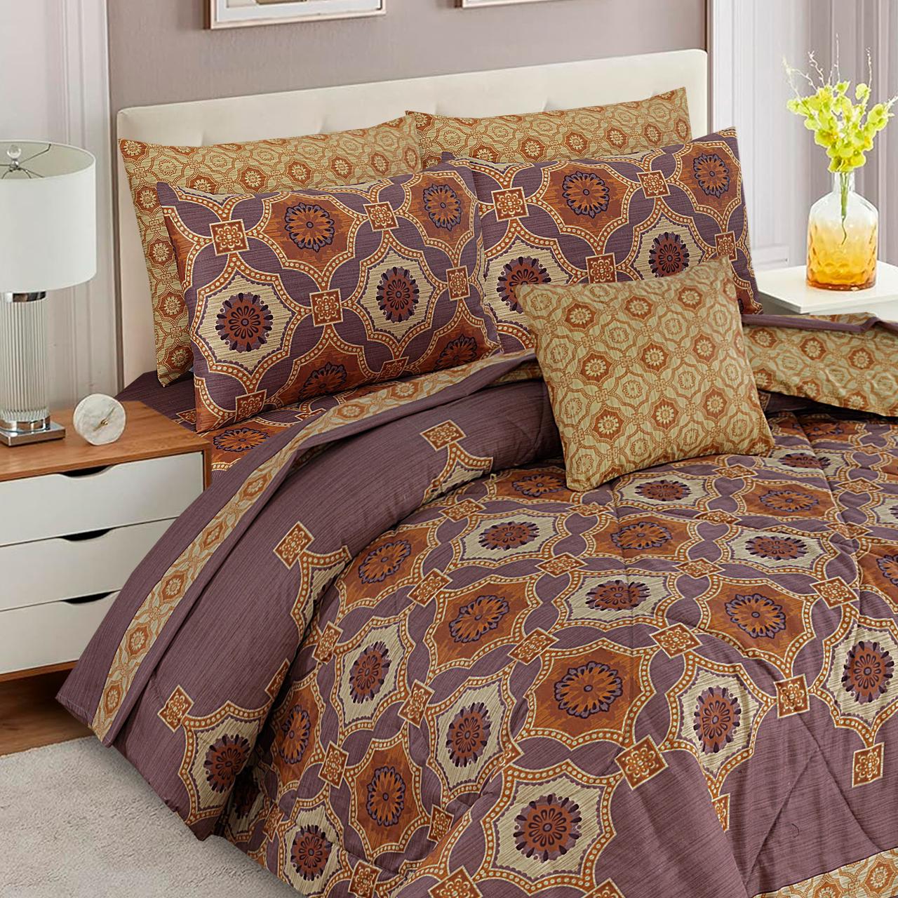 7 Pcs Comforter Set King Size Design KCC 00335