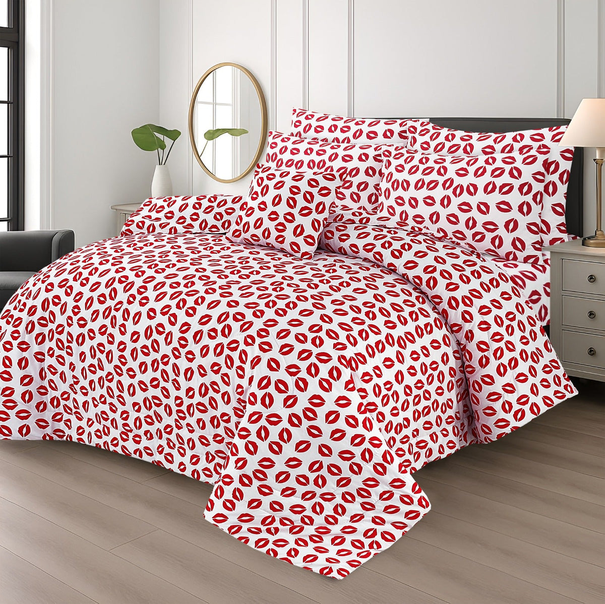 7 Pcs Comforter Set King Size Design KCC 00347