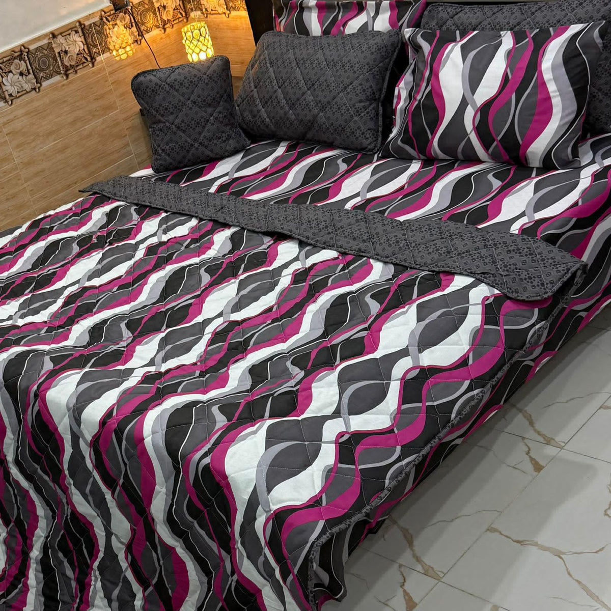 7 Pcs Comforter Set King Size Design KCC 00379
