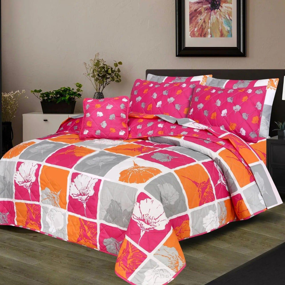 7 Pcs Comforter Set King Size Design KCC 00408